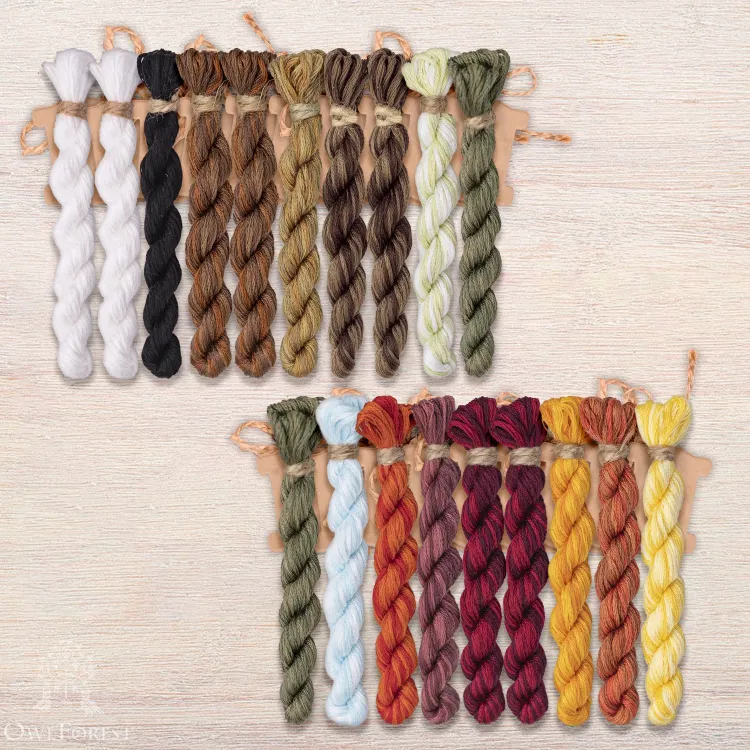 Набор ниток OwlForest для схемы «Вальс мотыльков» (DMC)