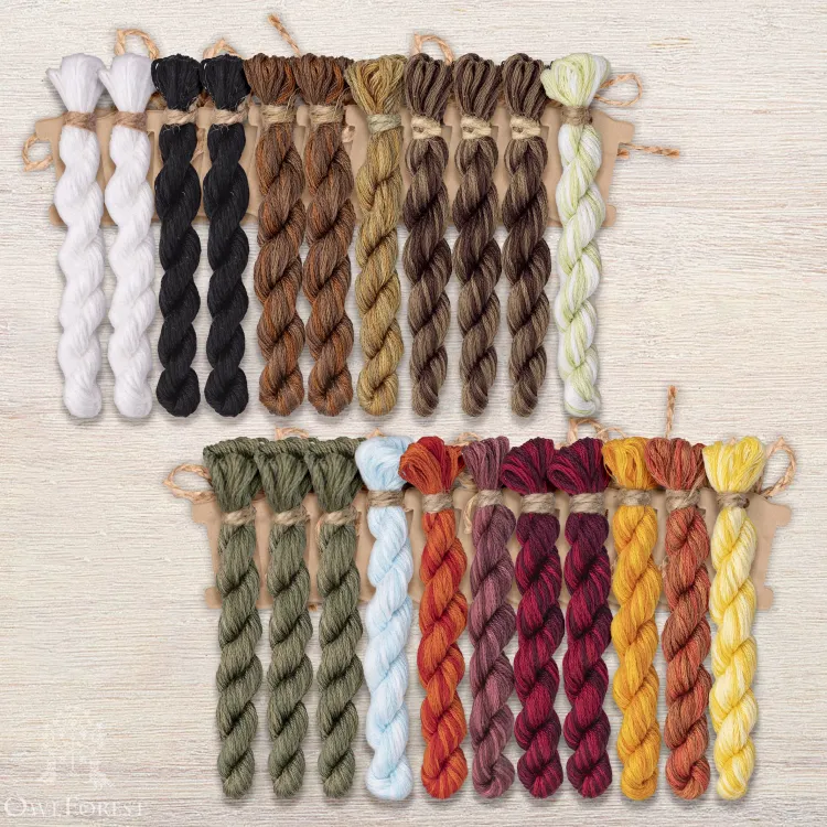 Набор ниток OwlForest для схемы «Вальс мотыльков» (DMC)