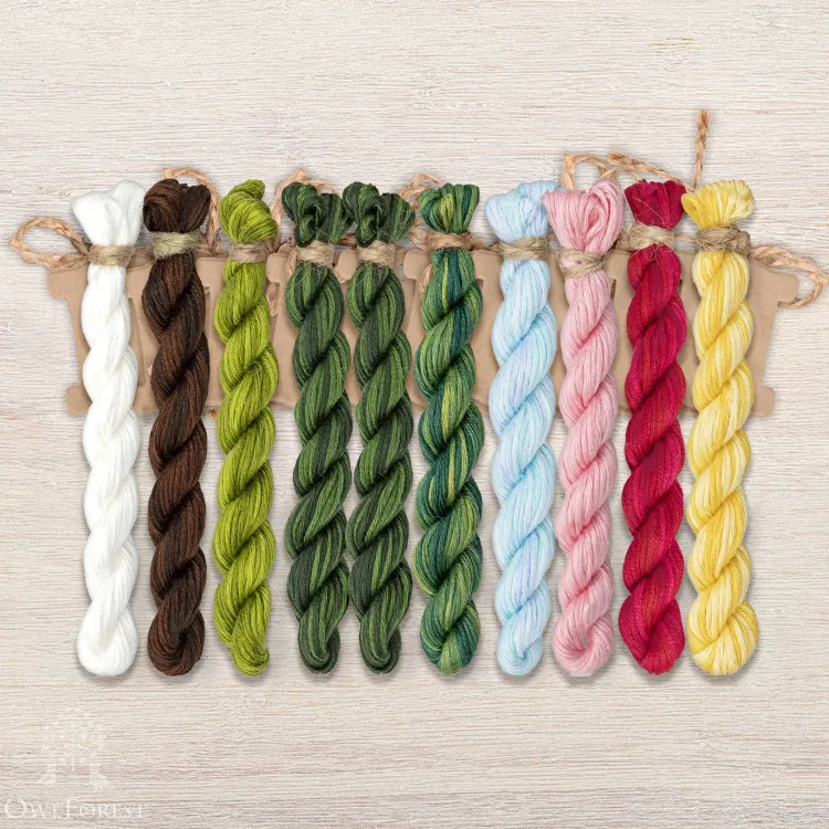 Набор ниток OwlForest для схемы «Лягушачий балет» (ПНК)