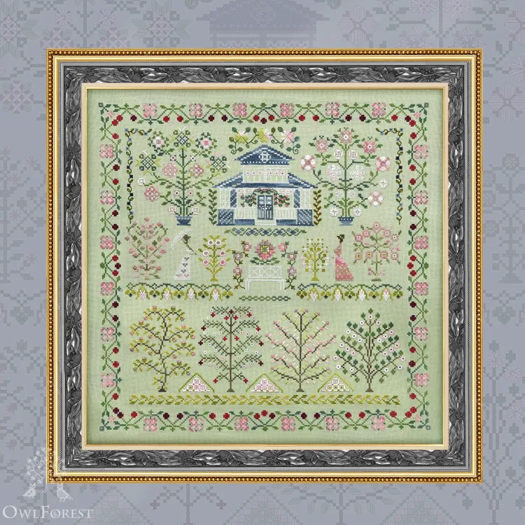 Схема для вышивания «Вишнёвый сад» 