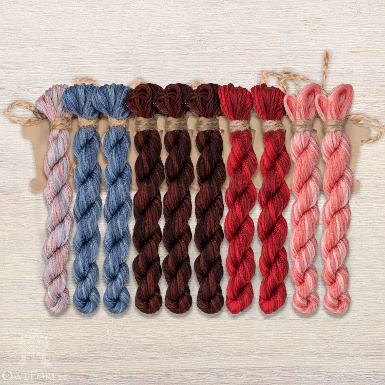 Набор ниток OwlForest для схемы «Кот и рукоделие» (DMC)