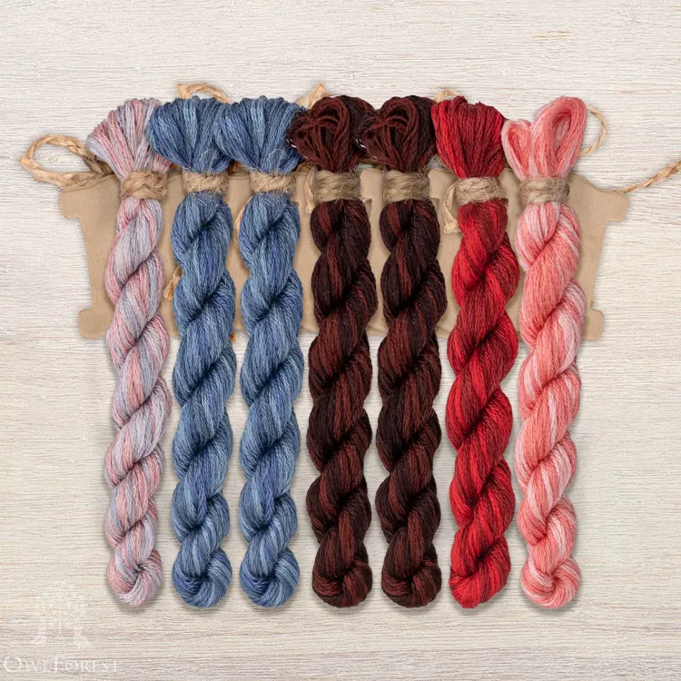 Набор ниток OwlForest для схемы «Кот и рукоделие» (DMC)