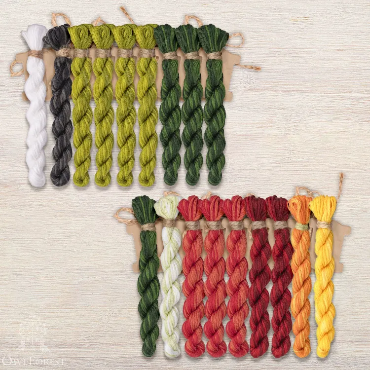 Набор ниток OwlForest для схемы «Арбузная азбука» с русскими буквами (DMC)