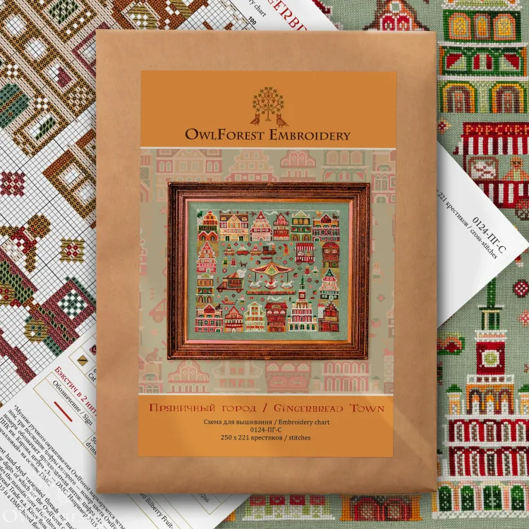 Схема для вышивания «Пряничный город»