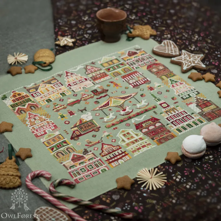 Схема для вышивания «Пряничный город»