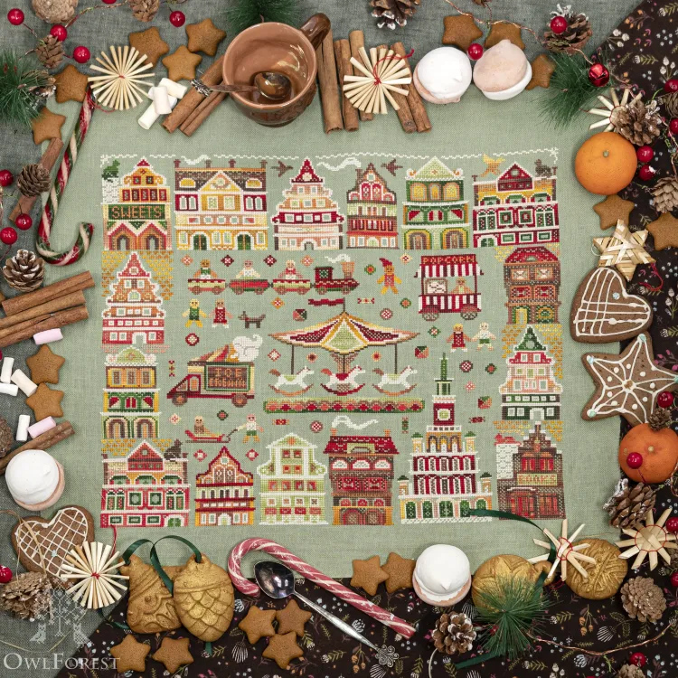 Схема для вышивания «Пряничный город»