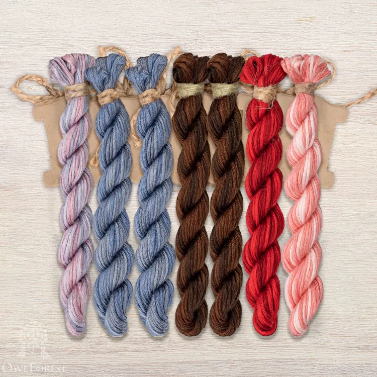 Набор ниток OwlForest для схемы «Кот и рукоделие» (ПНК)