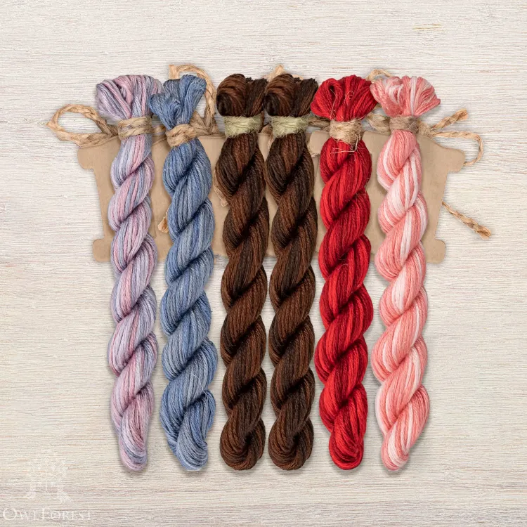 Набор ниток OwlForest для схемы «Кот и рукоделие» (ПНК)