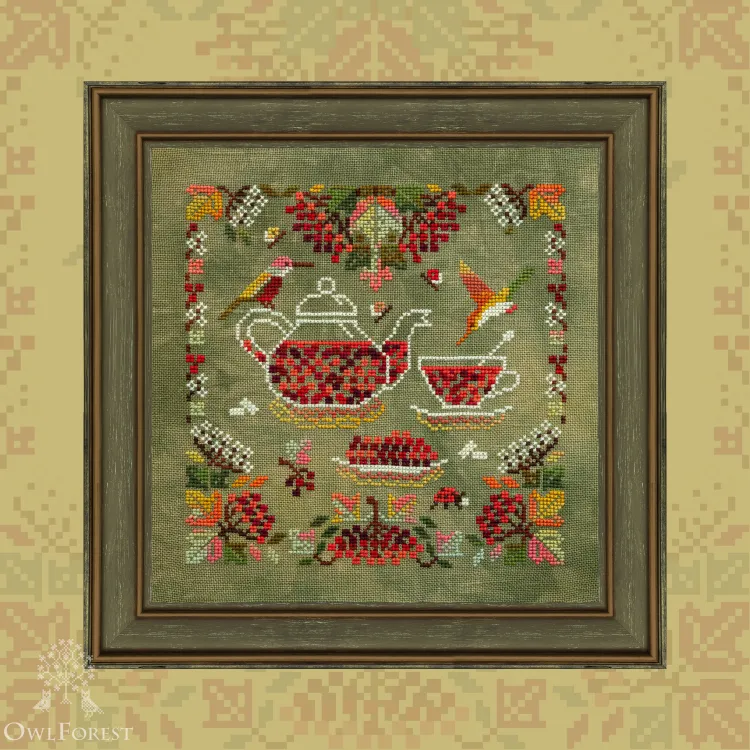 Схема для вышивания «Калиновые колибри»