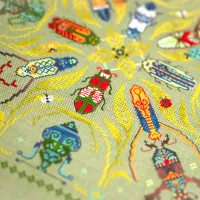Схема для вышивания «Жуки-огоньки»