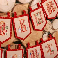 Буклет для вышивания флажков «С Новым Годом!»