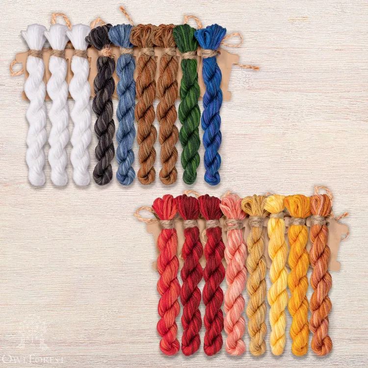 Набор ниток OwlForest для схемы «Блины» (DMC)