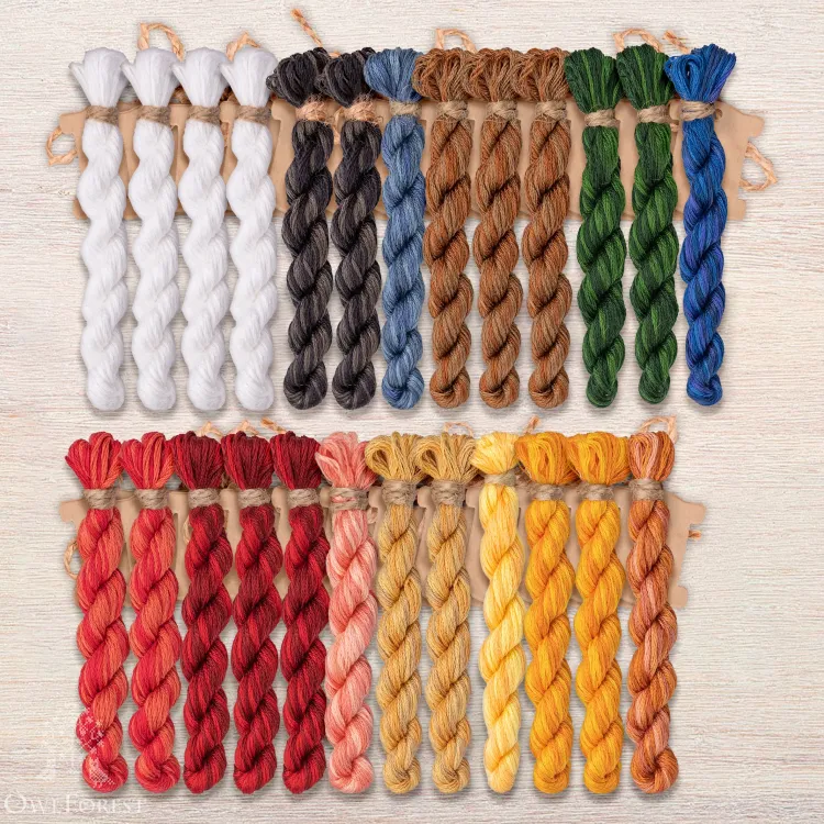 Набор ниток OwlForest для схемы «Блины» (DMC)
