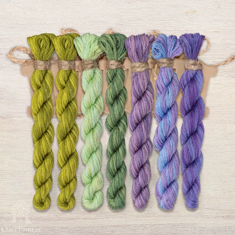 Набор ниток OwlForest для схемы «Ипомея» (DMC)