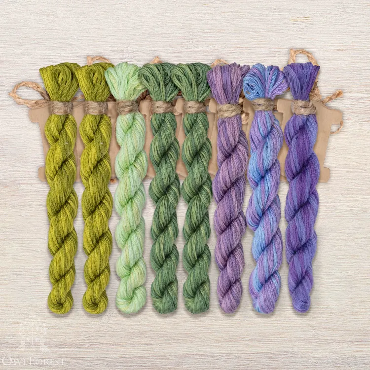 Набор ниток OwlForest для схемы «Ипомея» (DMC)