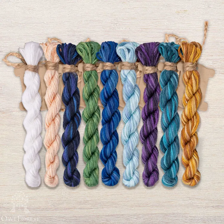 Набор ниток OwlForest для схемы «Лебединое озеро» (DMC)