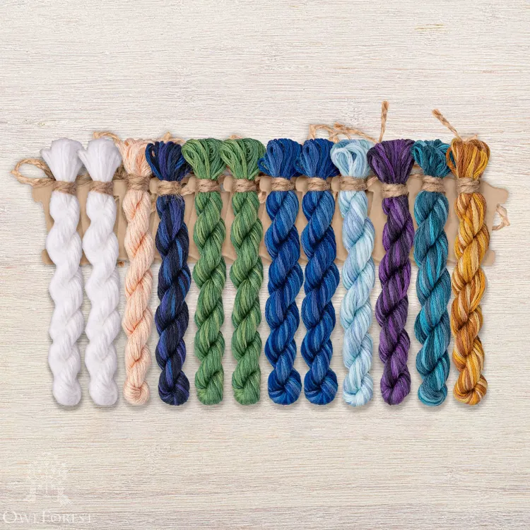 Набор ниток OwlForest для схемы «Лебединое озеро» (DMC)