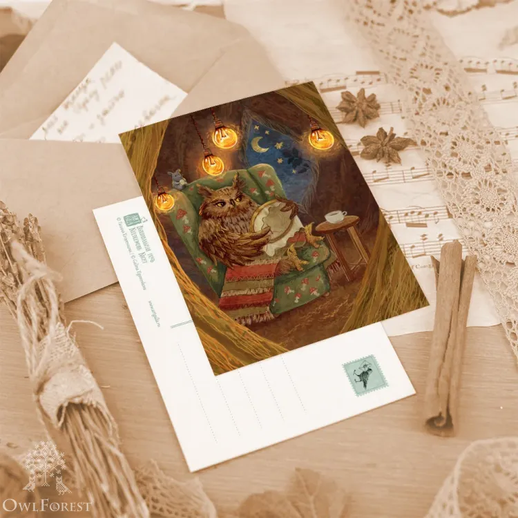 Набор открыток «Совы-рукодельницы»