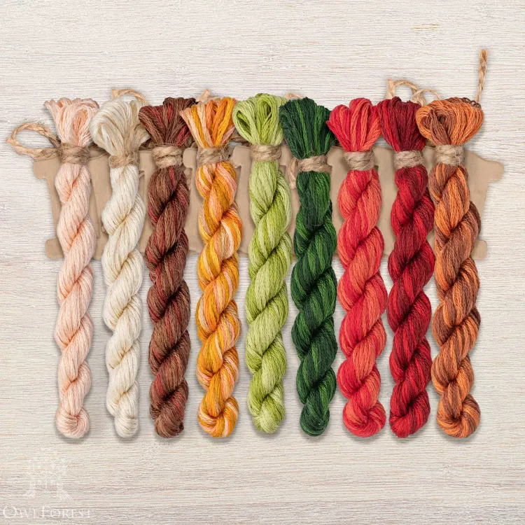 Набор ниток OwlForest для схемы «Пряничный город» (DMC)