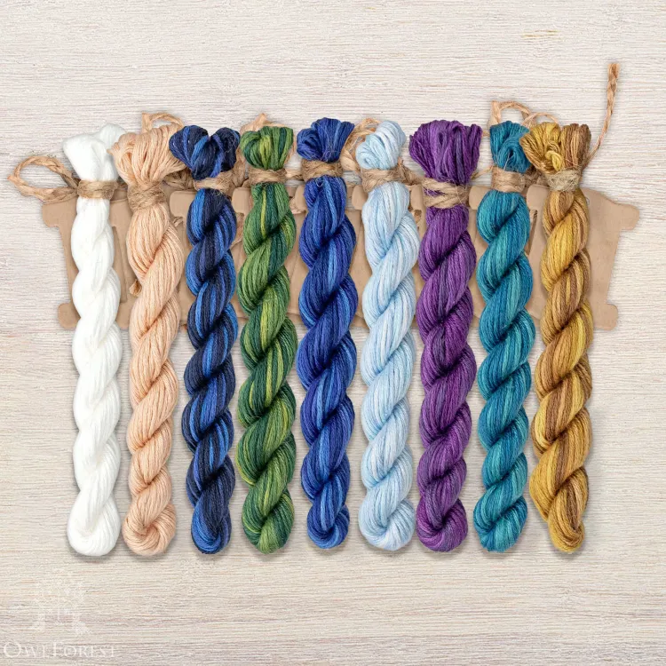 Набор ниток OwlForest для схемы «Лебединое озеро» (ПНК)