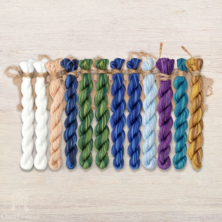 Набор ниток OwlForest для схемы «Лебединое озеро» (ПНК)