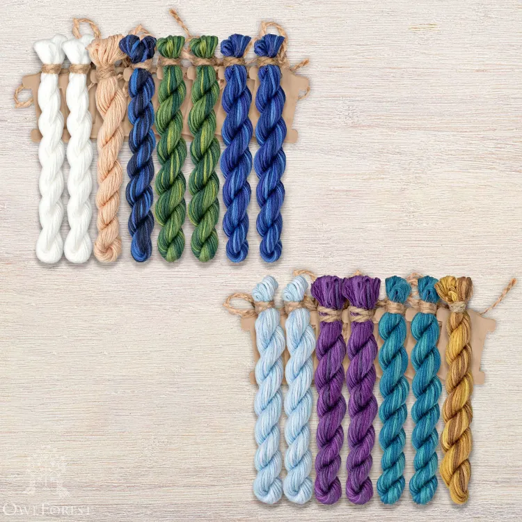 Набор ниток OwlForest для схемы «Лебединое озеро» (ПНК)