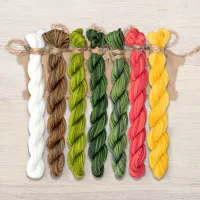 Набор ниток OwlForest для схемы «Сезон заготовок. Огурцы» (ПНК)