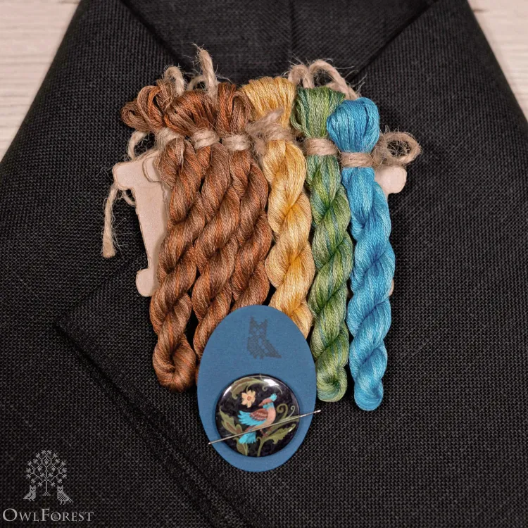 Набор для вышивания «Ночные трели бирюзовых птиц» 