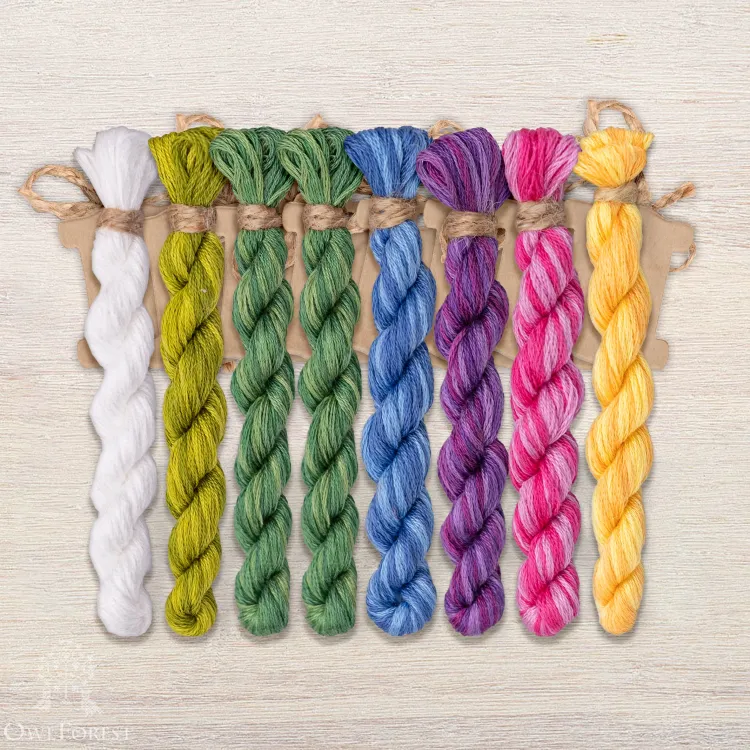 Набор ниток OwlForest для схемы «Мускари» (DMC)