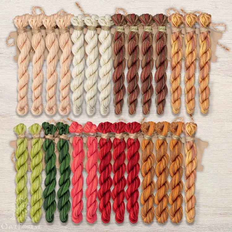 Набор ниток OwlForest для схемы «Пряничный город» (ПНК)