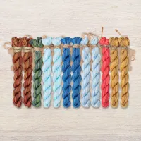 Набор ниток OwlForest для схемы «Летучий корабль. Ночь» (ПНК) 