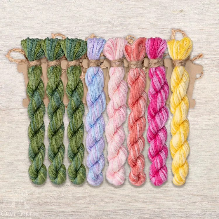 Набор ниток OwlForest для схемы «Цветущий май» (DMC)