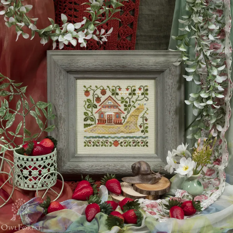 Схема для вышивания «Улиточные домики. Земляника»