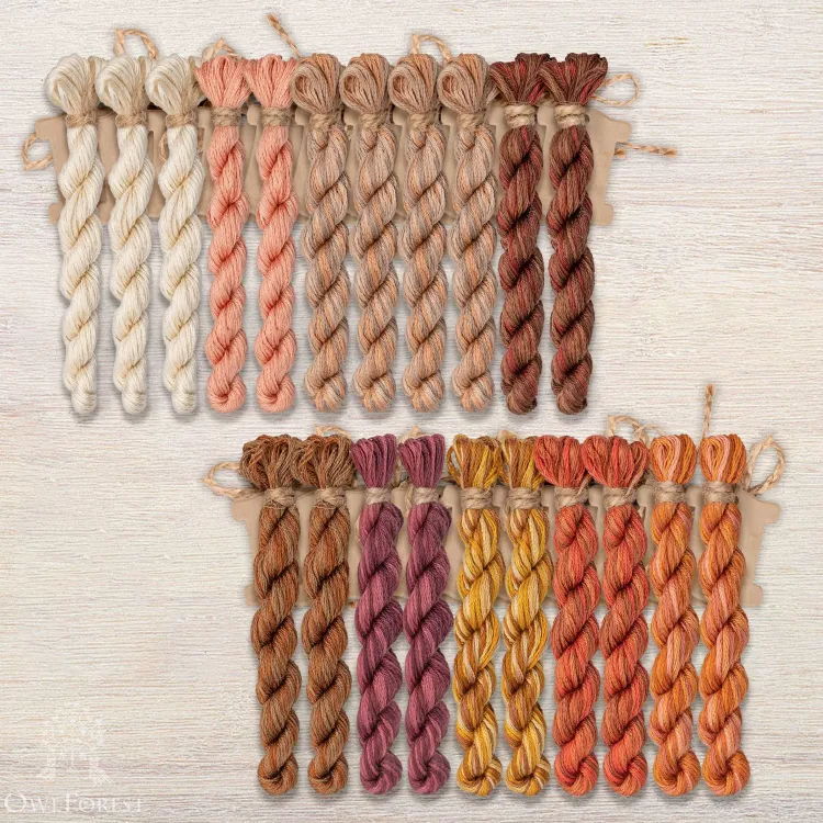 Набор ниток OwlForest для схемы «Кофейный семплер» (DMC)