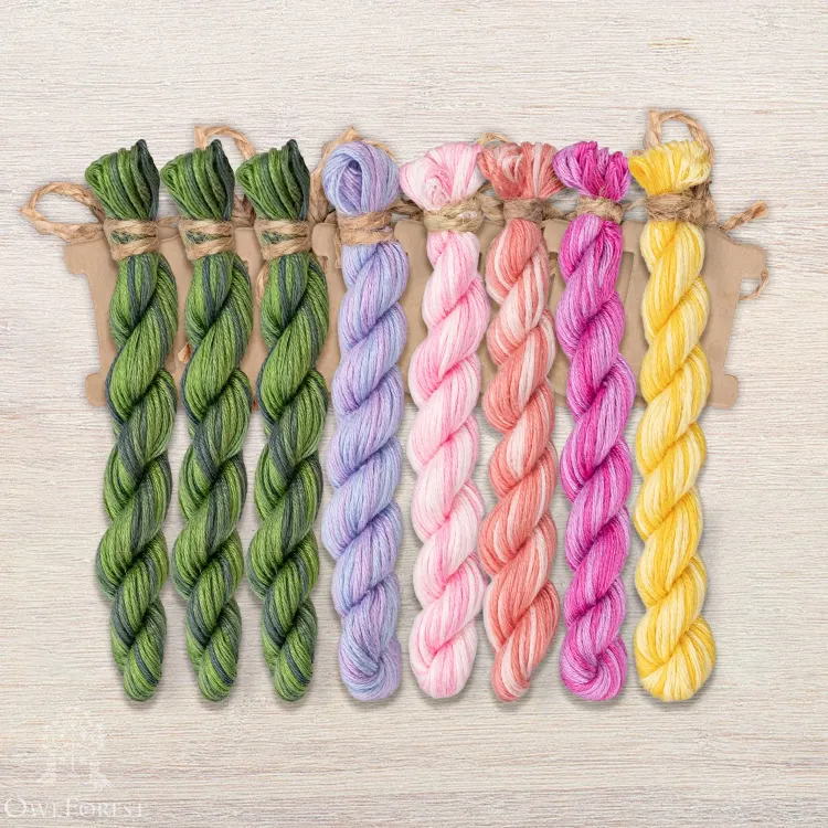 Набор ниток OwlForest для схемы «Цветущий май» (ПНК)