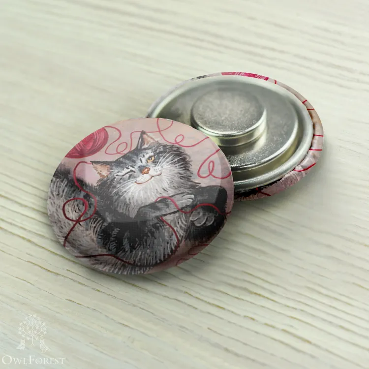 Магнитный держатель «Кот-рукодельник»