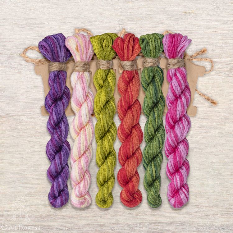Набор ниток OwlForest для схемы «Фуксия» (DMC)