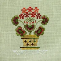 Бесплатная схема для вышивания «Комнатные растения»