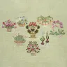 Бесплатная схема для вышивания «Комнатные растения»
