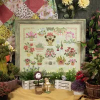 Бесплатная схема для вышивания «Комнатные растения»