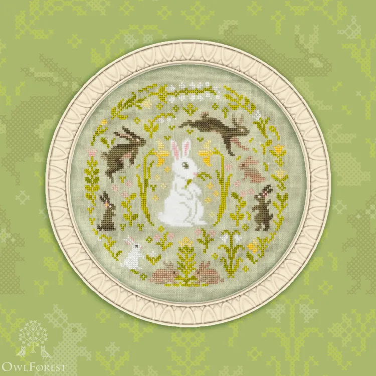 Бесплатная схема для вышивания «Весенние попрыгушки»