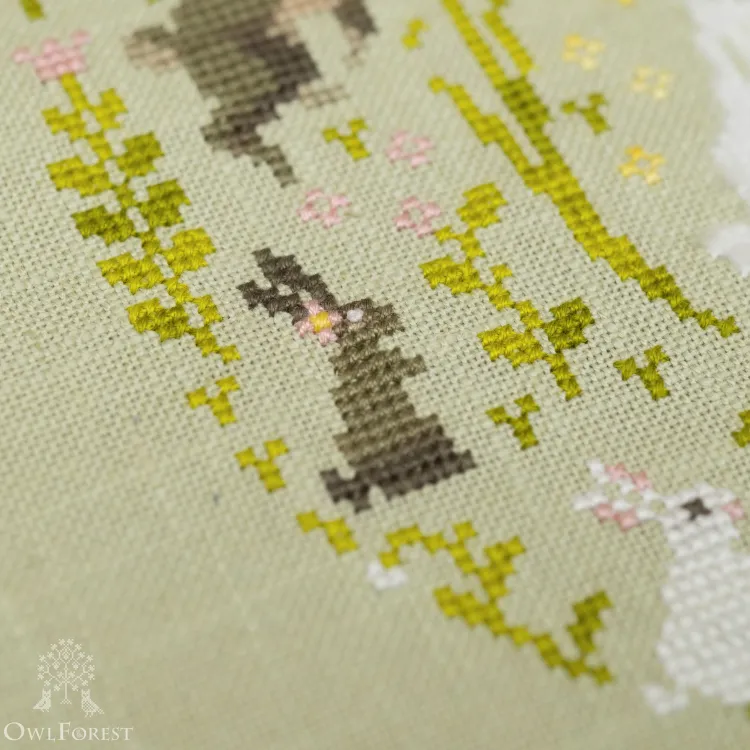 Бесплатная схема для вышивания «Весенние попрыгушки»