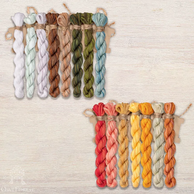 Набор ниток OwlForest для схемы «Съедобные-несъедобные» (DMC)