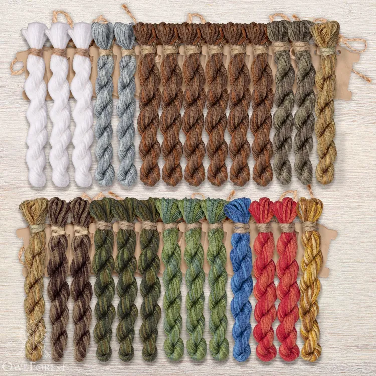 Набор ниток OwlForest для схемы «Совиная академия» (DMC)