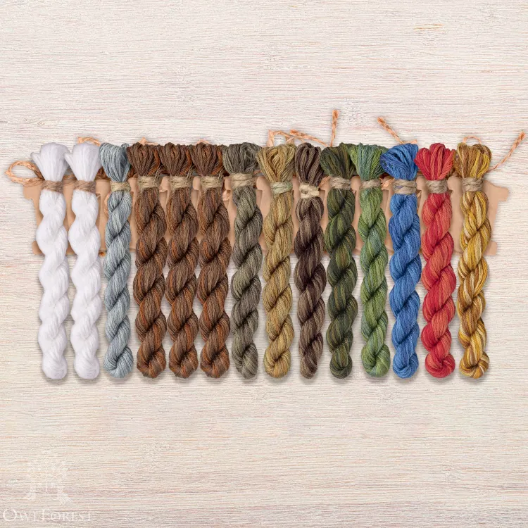 Набор ниток OwlForest для схемы «Совиная академия» (DMC)