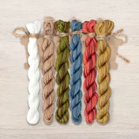 Набор ниток OwlForest для схемы «Улиточные домики. Земляника» (ПНК) 