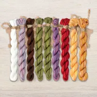 Набор ниток OwlForest для схемы «Летний триптих. Чай» (ПНК)