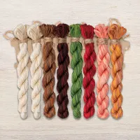 Набор ниток OwlForest для схемы «Имбирные снеговики» (DMC)