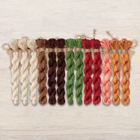 Набор ниток OwlForest для схемы «Имбирные снеговики» (DMC)