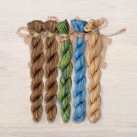 Набор ниток OwlForest для схемы «Ночные трели бирюзовых птиц» (ПНК)